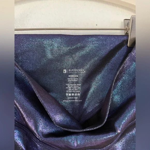 Buff Bunny High Rise Holographic Rebel Leggings Purple Blue Size Medium - Picture 12 of 12